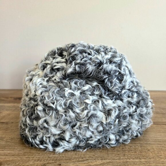 Vintage Gray Persian Lam hat. Retro outfit. 22.5 '' circumference, 6'' deep. - Picture 4 of 7